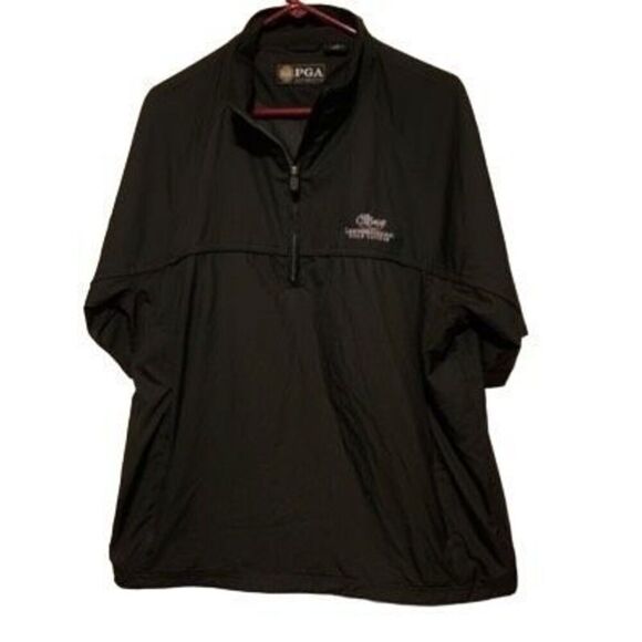 Otesaga’s Leatherstocking Golf Course Size L Short Sleeve Zipper Pullover - Picture 1 of 6